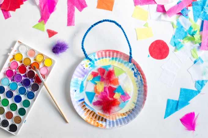 tissue paper suncatcher