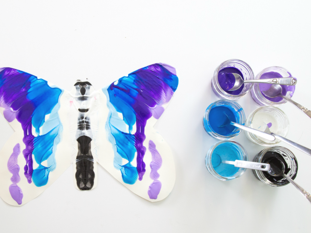 blot art butterfly